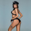 Костюм полицейской JSY Sexy Lingerie черный: бюстгальтер + трусики + фуражка + чокер + перчатки - Фото №4
