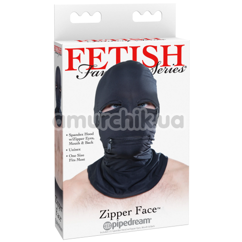 Маска Fetish Fantasy Series Zipper Face, черная