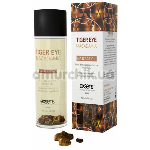 Массажное масло Exsens Tiger Eye Macadamia Massage Oil - тигровый глаз и макадамия, 100 мл