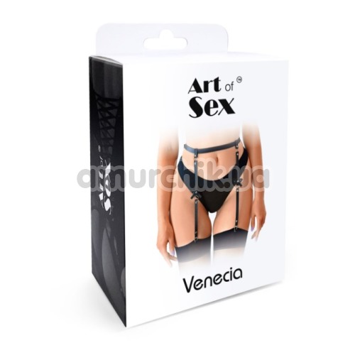 Пояс для панчіх Art of Sex Venecia, чорний
