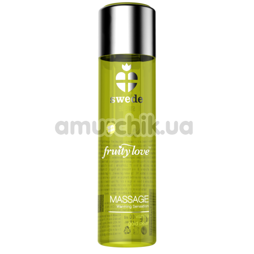 Массажное масло с согревающим эффектом Swede Fruity Love Vanilla Gold Pear - ваниль и груша, 60 мл
