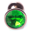 Анальная пробка с зеленым кристаллом Exclusivity Jewellery Green Gold Plug, золотая - Фото №4