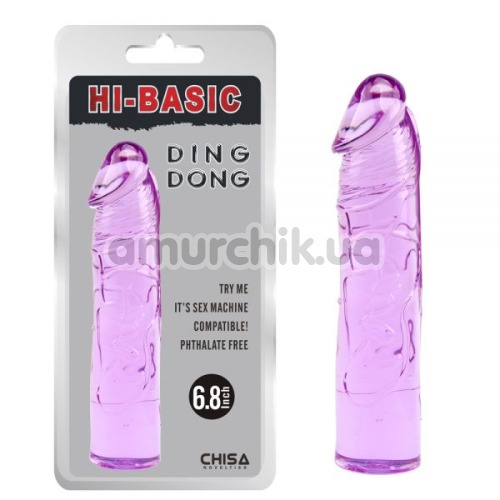 Фалоімітатор Hi Basic Ding Dong 6.8, фіолетовий