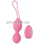 Вагинальные шарики с вибрацией M-Mello Ridged Vibrating Bullet, розовые - Фото №1