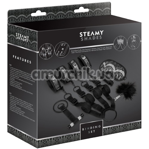 Бондажный набор Steamy Shades Binding Set, чёрный