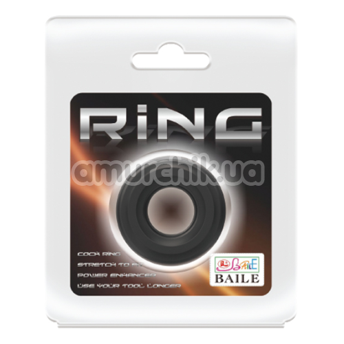 Эрекционное кольцо для члена Baile Ring, черное