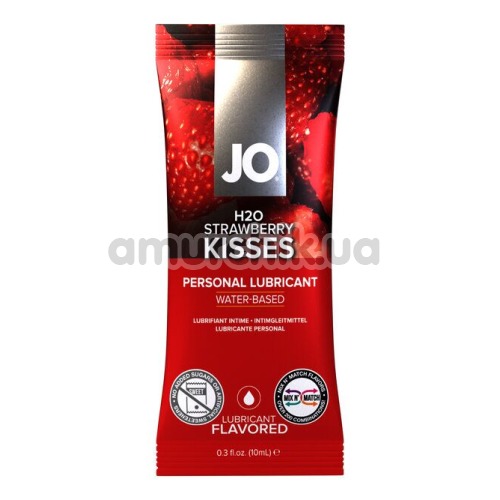 Оральный лубрикант JO H2O Strawberry Kiss - клубника, 10 мл