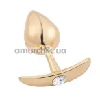 Анальна пробка Roomfun Diamond Anal Plug S, золота - Фото №1