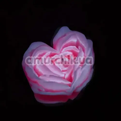 Свічка у вигляді троянди GlowKink L - світиться у темряві, персикова