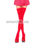 Чулки Leg Avenue Opaque Nylon Thigh High Stockings, красные - Фото №1