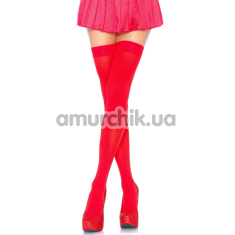 Чулки Leg Avenue Opaque Nylon Thigh High Stockings, красные - Фото №1