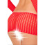 Комплект 2 Piece Crotchet Bodystocking, красный: топ + юбка - Фото №4