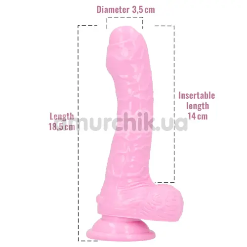 Фаллоимитатор с ароматом жвачки Delicious Dildo Bubble Gum 18.5 см, розовый