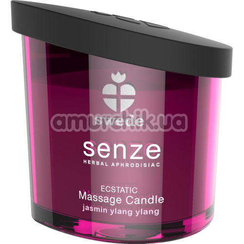 Свічка для масажу Senze Teasing Massage Candle - жасмин/іланг-іланг, 50 мл - Фото №1