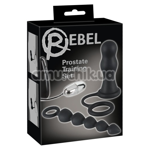 Набір анальних іграшок Rebel Prostate Training Set, чорний