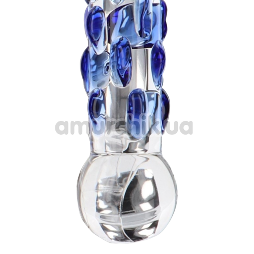 Фалоімітатор Glass Worxx Diamond Dazzler, блакитний