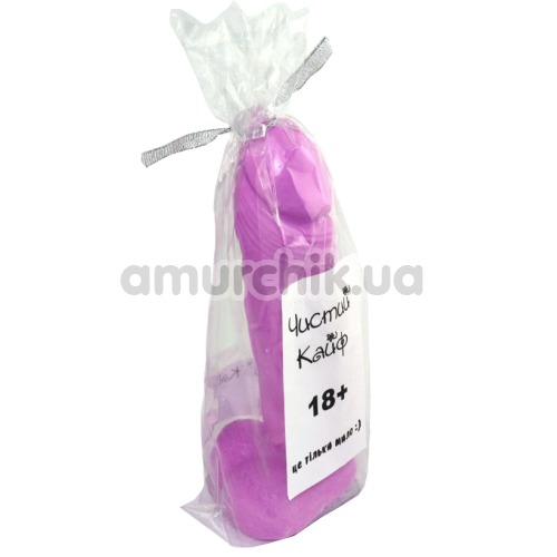 Мыло в виде пениса с присоской Чистий Кайф M, фиолетовое