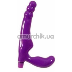 Безремневой страпон Gal Pal Vibrating фиолетовый - Фото №1