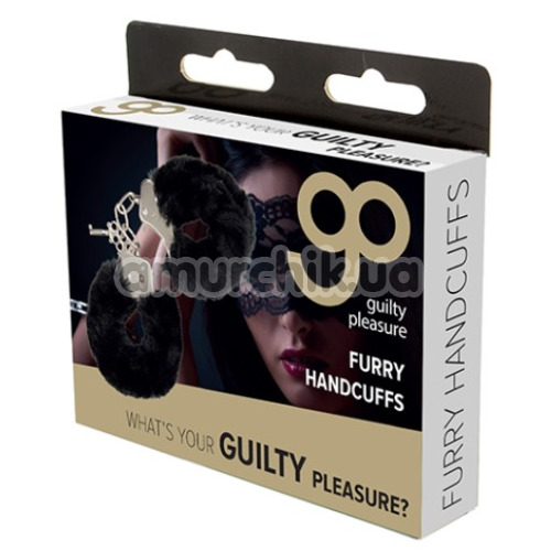 Наручники Guilty Pleasure Furry Handcuffs, черные