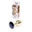 Анальная пробка с черным кристаллом Exclusivity Jewellery Gold Plug, золотая - Фото №3