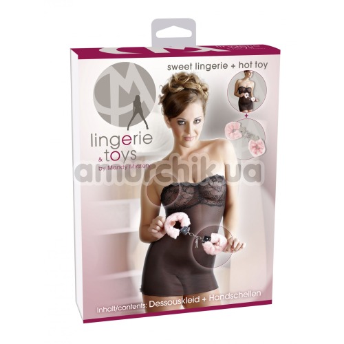 Комплект Sweet Lingerie + Hot Toy: комбинация + наручники