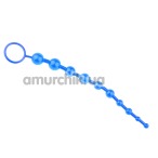 Анальная цепочка Anal Beads с петелькой, голубая - Фото №1