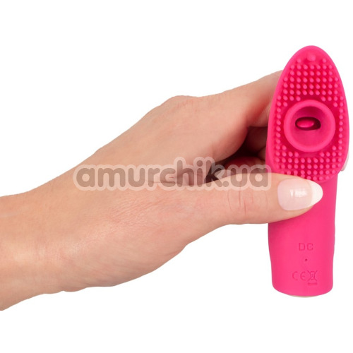 Вибратор на палец Sweet Smile Licking and Pulsating Finger Stimulator, розовый