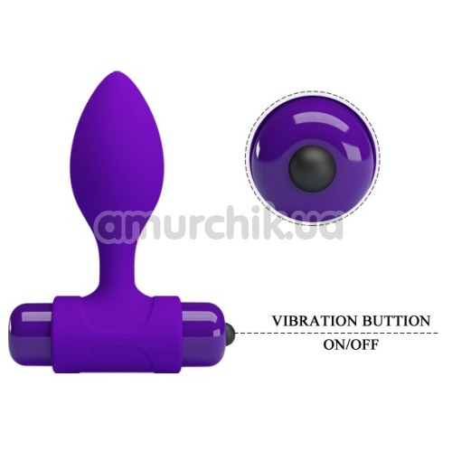 Анальная пробка с вибрацией Pretty Love Vibra Butt Plug, фиолетовая