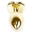 Анальная пробка с красным кристаллом Exclusivity Jewellery Gold Heart Plug, золотая - Фото №5