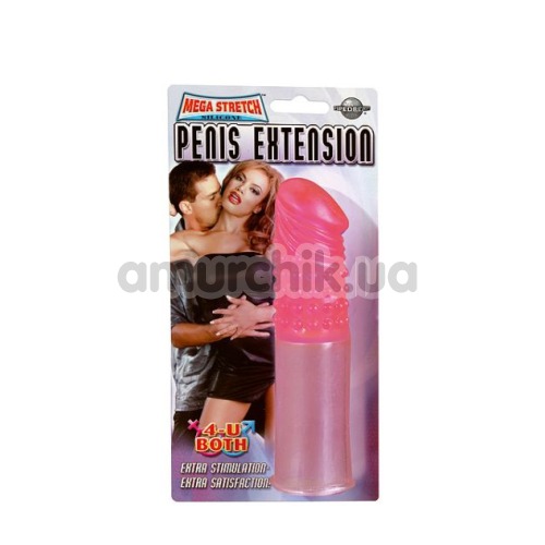 Насадка - удлинитель члена Mega Stretch Penis Extension розовая