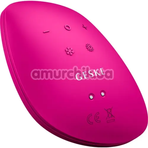 Ультразвуковой массажер-маска для лица Geske Sonic Warm & Cool Mask 9 in 1, розовый