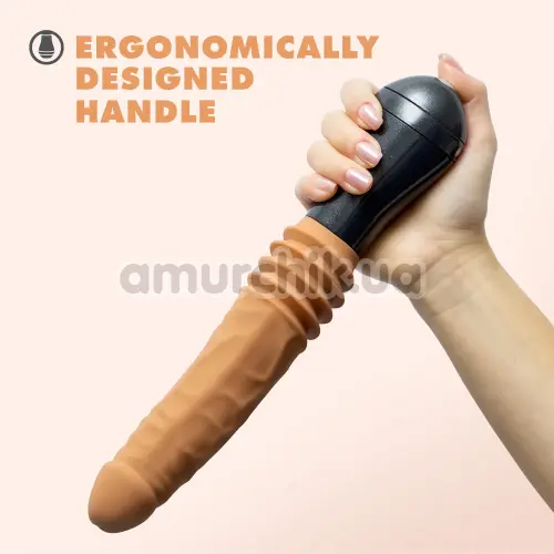 Вибратор с толчками Dr. Skin Silicone Dr. Arthur 5, светло-коричневый