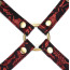 Ремешки для фиксаторов Liebe Seele Victorian Garden Lace and Vegan Leather Hog Tie with Clips, красно-черные - Фото №2