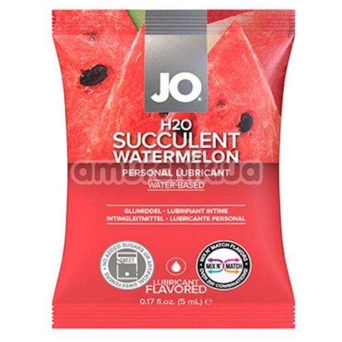 Оральный лубрикант JO H2O Watermelon - арбуз, 5 мл