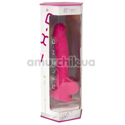 Вібратор Silexd Premium Silicone Dildo Model 1 Size 8 LRS, рожевий