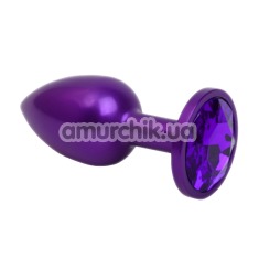Анальна пробка з фіолетовим кристалом SWAROVSKI Zcz, фіолетова матова - Фото №1