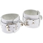 Фиксаторы для рук Leather Dominant Hand Cuffs, белые - Фото №1