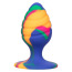 Анальна пробка Cheeky Swirl Tie-Dye Plug M, мультикольорова - Фото №1