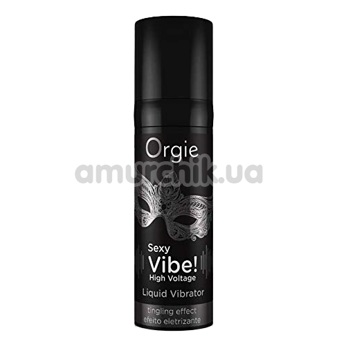 Возбуждающий гель с эффектом вибрации Orgie Sexy Vibe High Voltage Liquid Vibrator, 15 мл - Фото №1