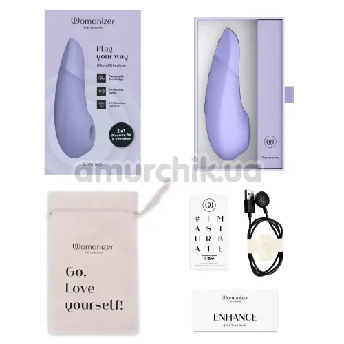 Симулятор орального секса для женщин Womanizer Enhance, фиолетовый