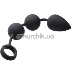Анальні кульки Tom of Finland Weighted Anal Ball Plug, чорні - Фото №1