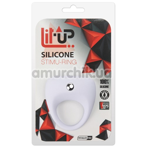 Виброкольцо Lit-Up Silicone Stimu-Ring 7, белое