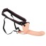 Порожнистий страпон Vibrating Strap-on Silicone Sleeve, тілесний - Фото №1