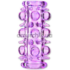 Насадка на пенис Boss Series Stretchy Sleeve, фиолетовая - Фото №1