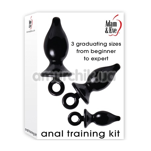 Набір з 3 анальних пробок Anal Trainer Kit, чорний