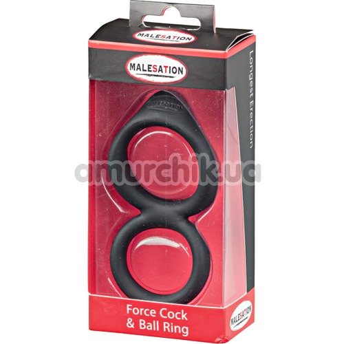 Ерекційне кільце Malesation Force Cock & Ball Ring, чорне