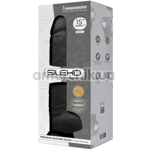 Фаллоимитатор SilexD Premium Silicone Dildo Model 1 Size 15, черный
