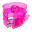 Фиксаторы для рук DS Fetish Handcuffs Transparent, розовые - Фото №1