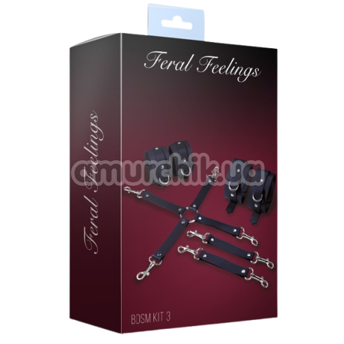 Бондажний набір Feral Feelings BDSM Kit 3, чорний