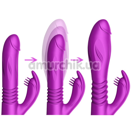Вибратор с толчками и увеличением Boss Series 00023, фиолетовый